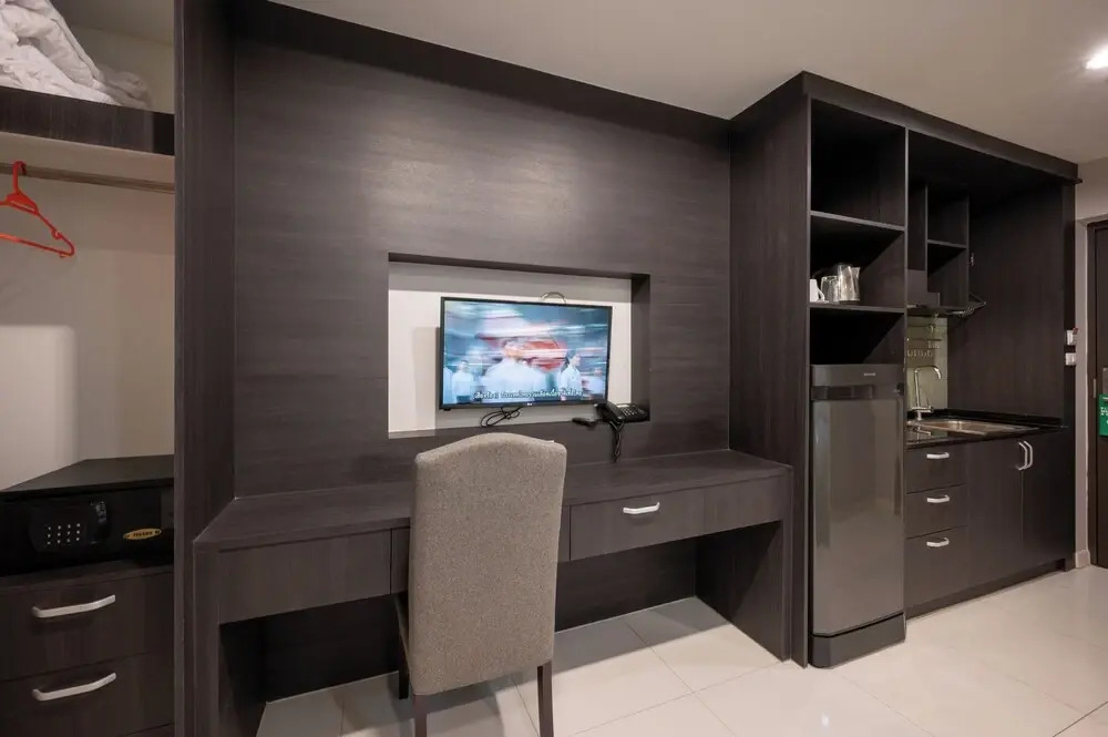 Двухместная студия двуспальная кровать в Апарт-отель New Nordic Atrium by Apartwell