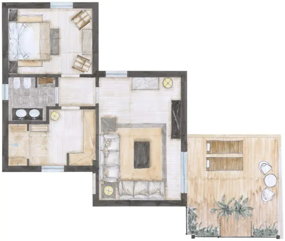 Double Suite with sea view (full double bed)