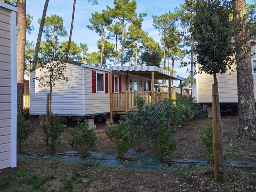 Voir la photo 3 — Bungalow de 3 chambres avec piscine partagee jardin amenage et wifi a Saint Julien en Born