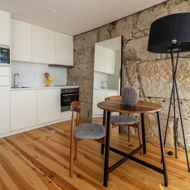 Studio with balcony and with river view
