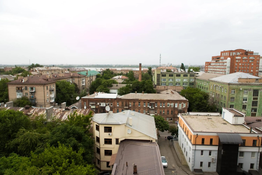 Penthouse studio with a terrace near Most City