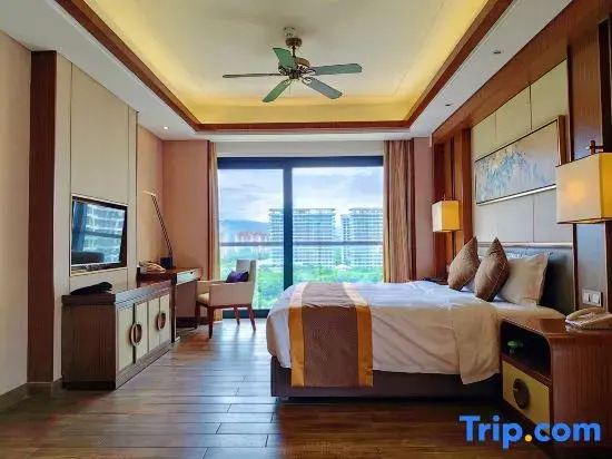 Семейный люкс с 3 комнатами с видом на море в Jinghai Hotel & Resort