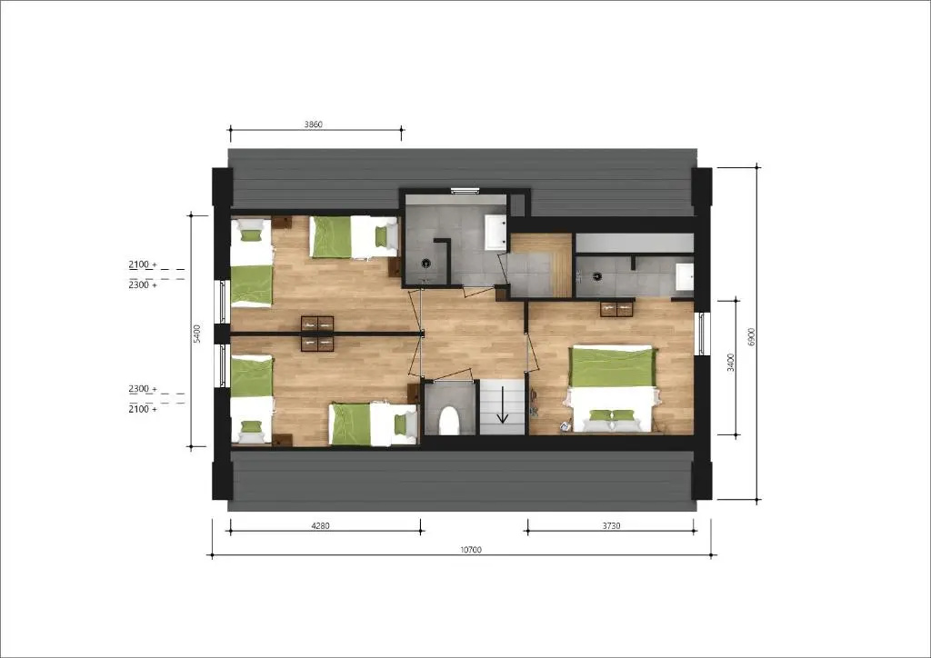 4 Bedrooms Cottage