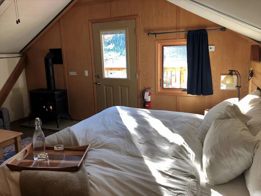 Tent with balcony