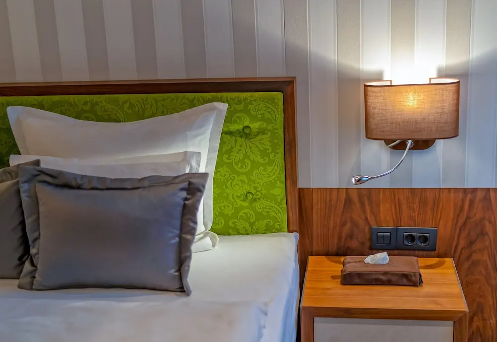 豪華雙人房，配有雙人床及景色