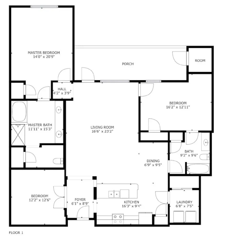 3 Bedrooms Apartment with balcony