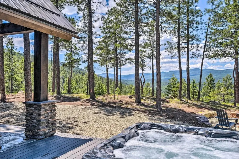 Custom Angel Fire Home: Views, Hot Tub & Fire Pit!