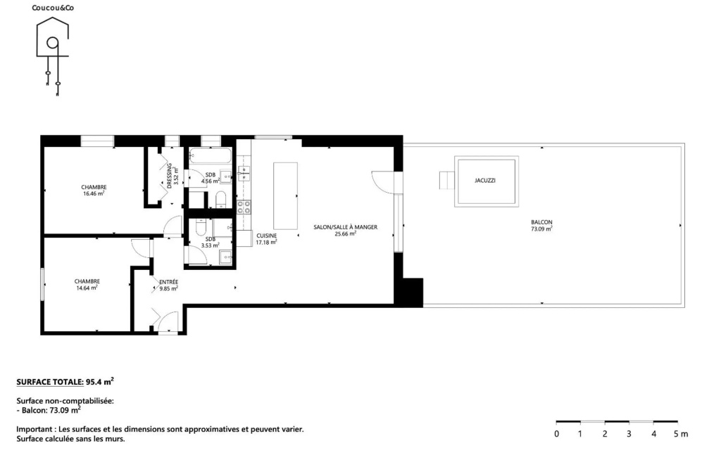 Spacious apartment - beautiful terrace with view