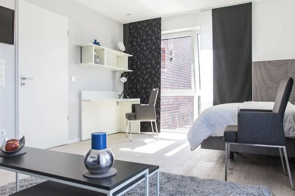 Apartment with balcony and with city view
