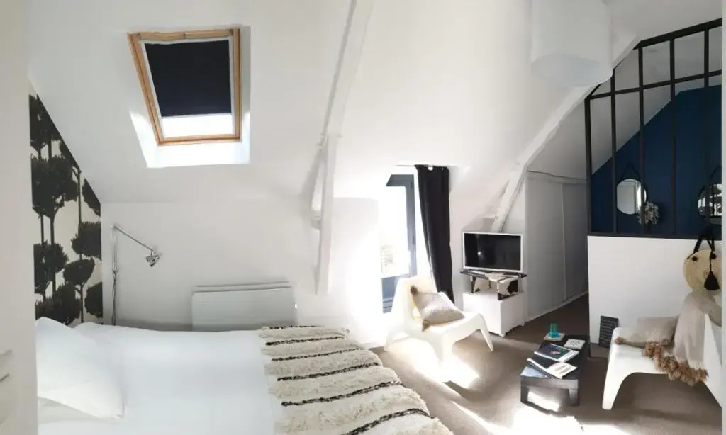 花園景標準雙人房，配備雙人床