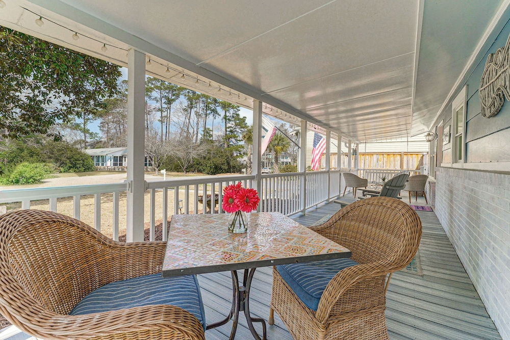 < 1 Mi to Beach: Oak Island Retreat w/ Swim Spa!
