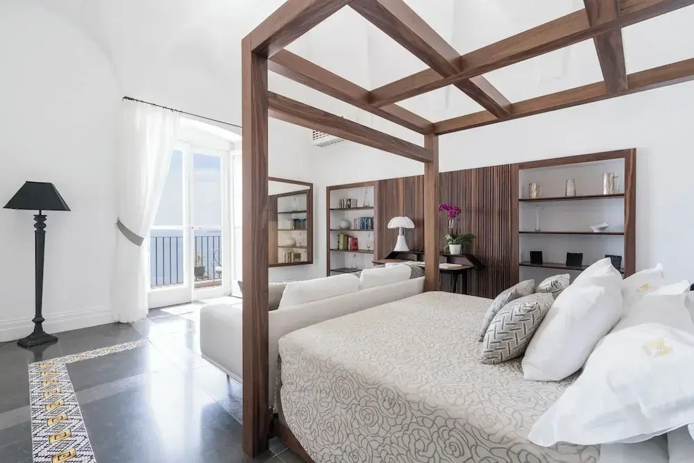 Deluxe Double room with balcony and with sea view (full double bed)