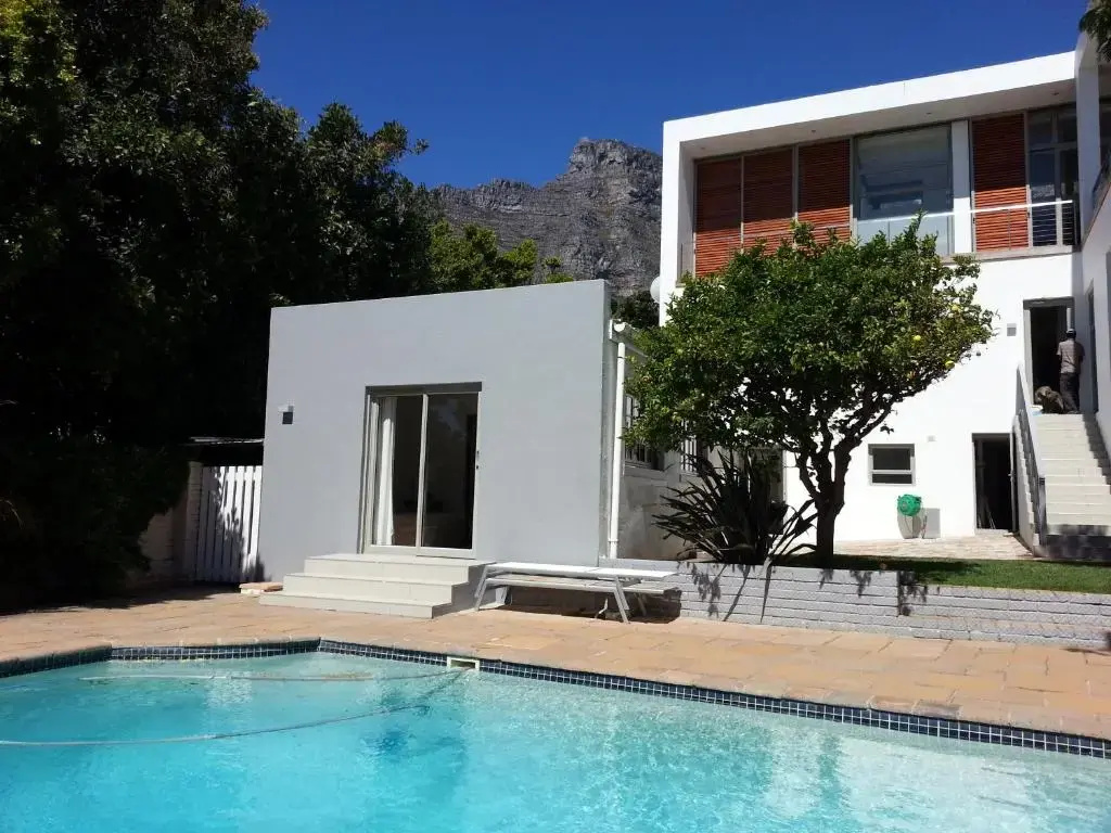 Studio with pool view