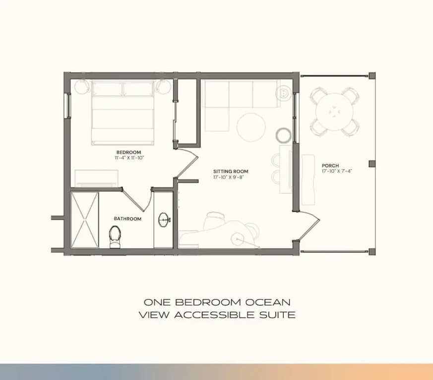 Double Suite with ocean view (full double bed)