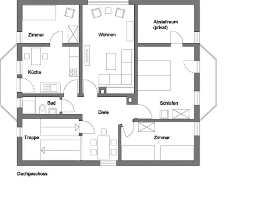 In het Blauwe Huis - Zolderverdieping