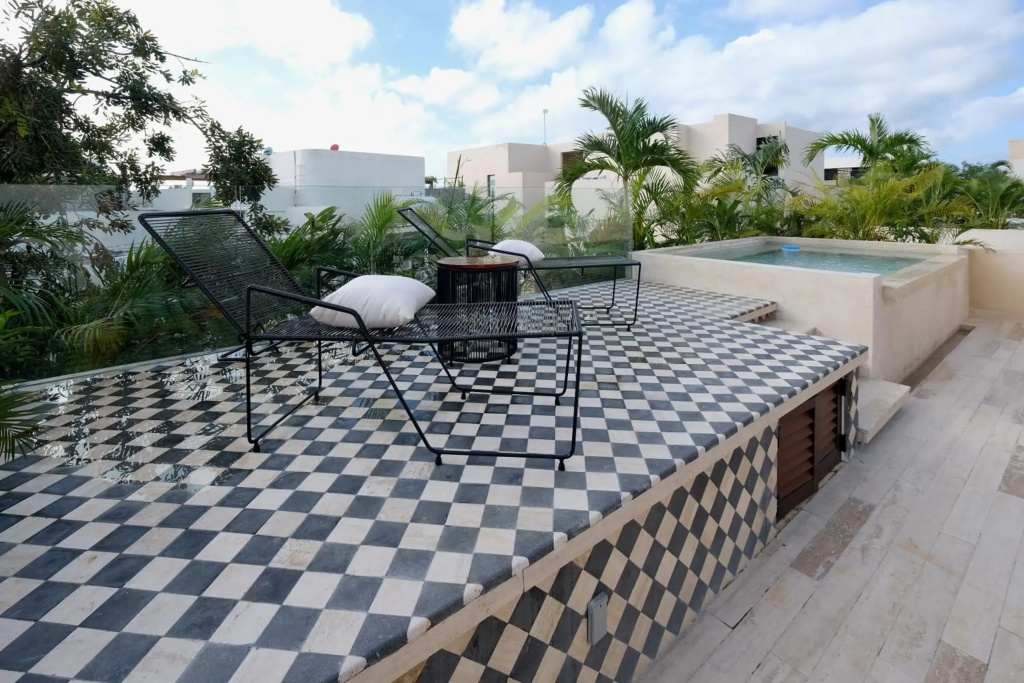 408 Luxurious at Aldea Zama 1br, King Bed, Private Rooftop Pool