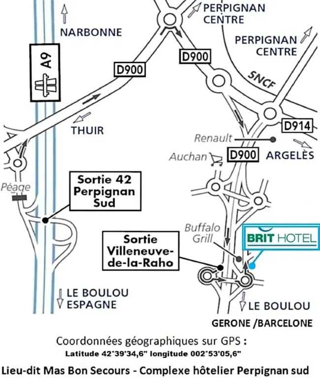 Brit Hotel Porte d’Espagne - Chambres