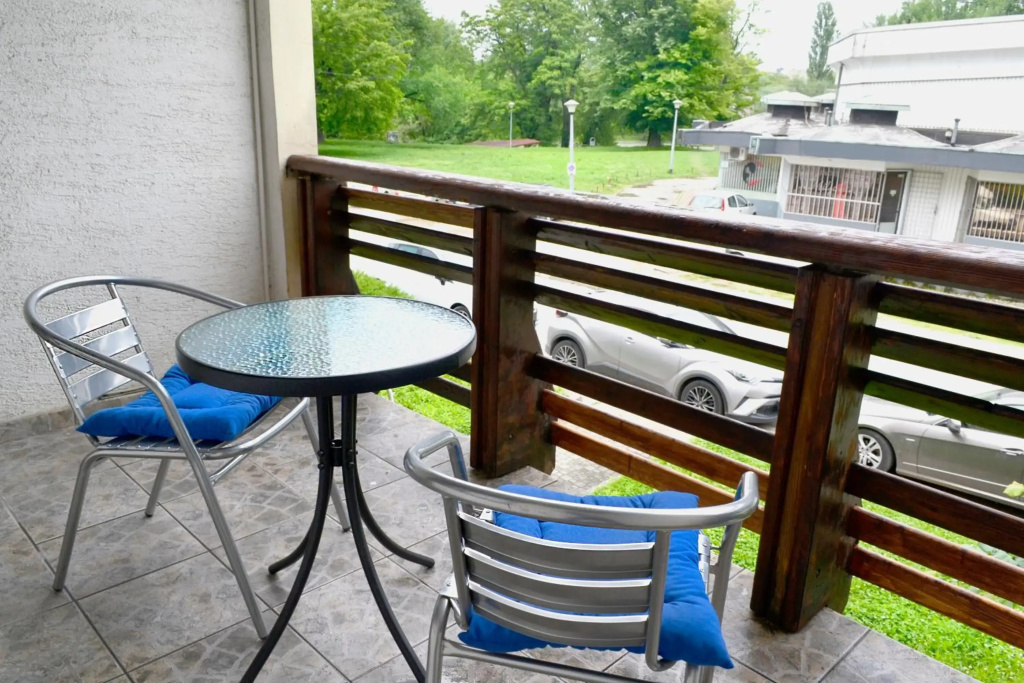 Riverside apartment #1. View over Fortress Kastel