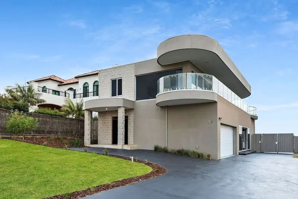 Cliffside Castle With Bay And City Views