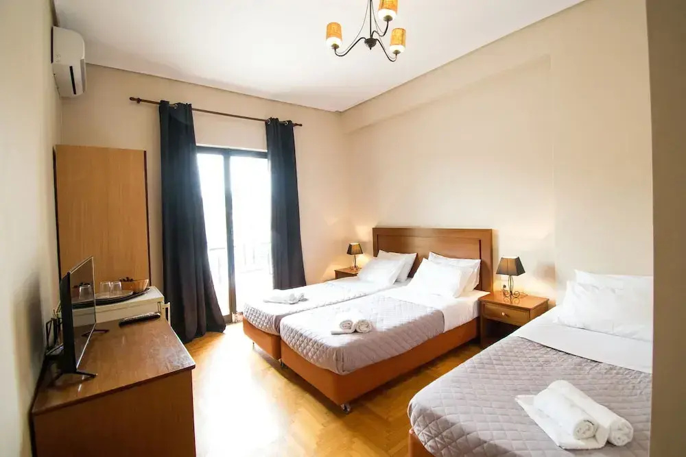 Apartment with balcony and with garden view