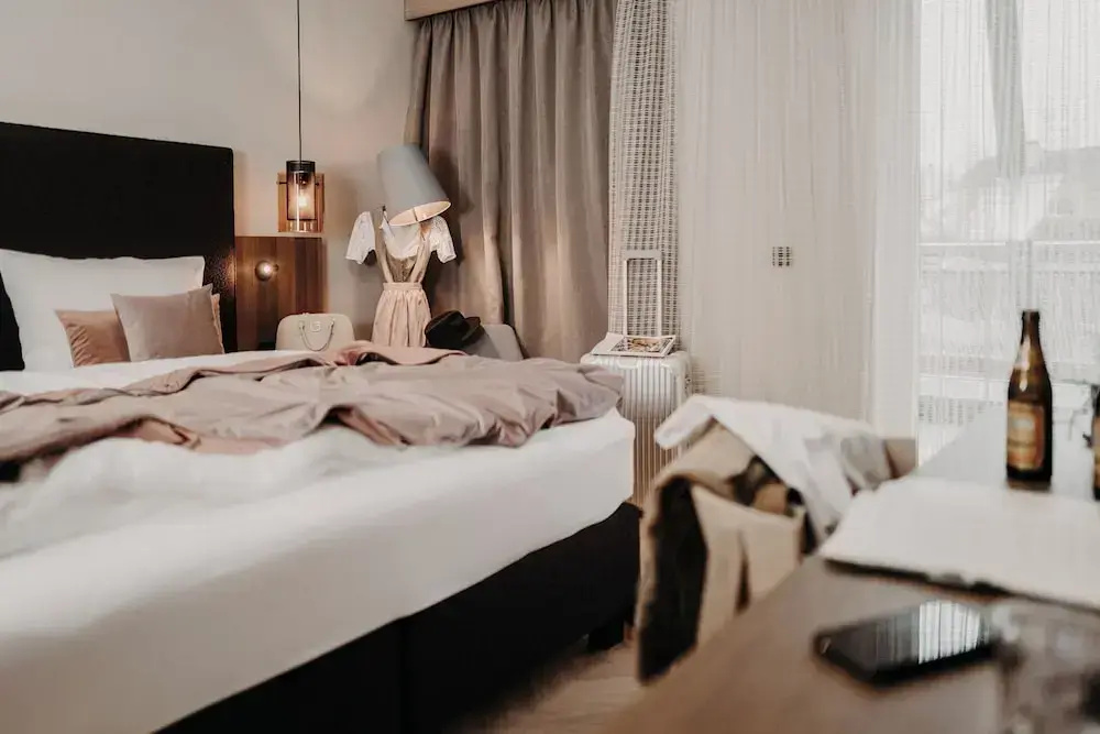 Comfort room with balcony and with city view