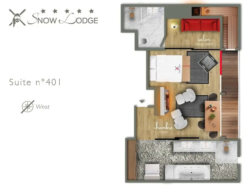 Snow Lodge Hotel Courchevel 1850 - Chambres