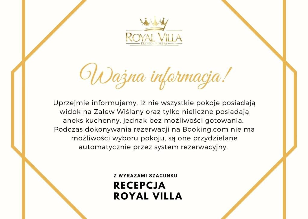 ROYAL VILLA - Adults Only - Pokoje z widokiem na Zalew Wiślany