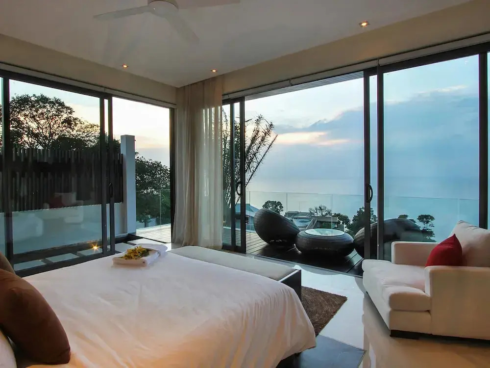 雙人別墅，配有雙人床