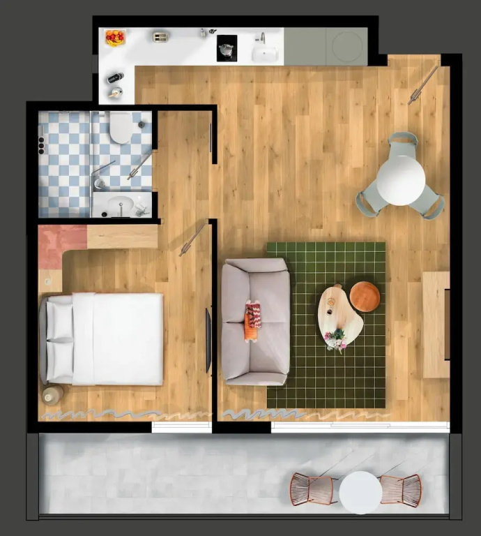 1 Bedroom Apartment with balcony