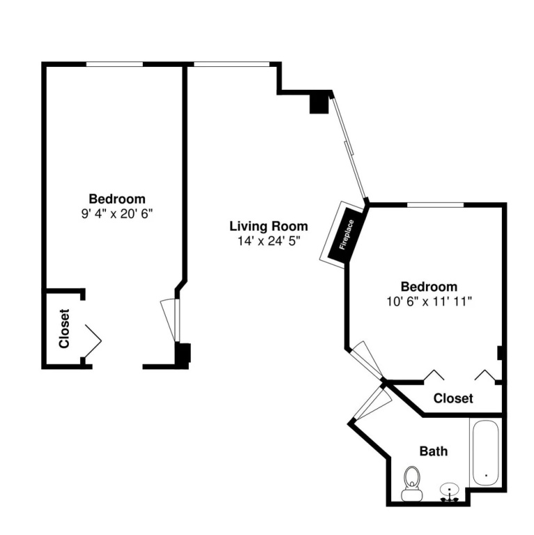2 Bedrooms Standard room with balcony and with view