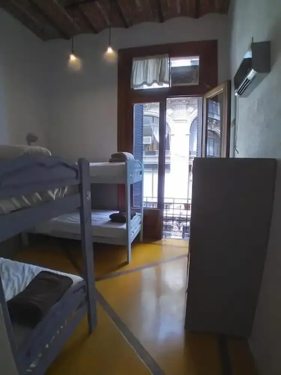 Bed in Dorm with balcony