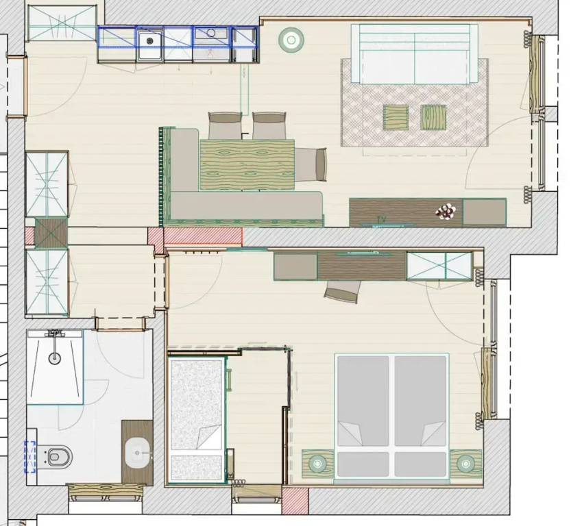 Ferienwohnung mit 1 Schlafzimmer fur 6 Personen