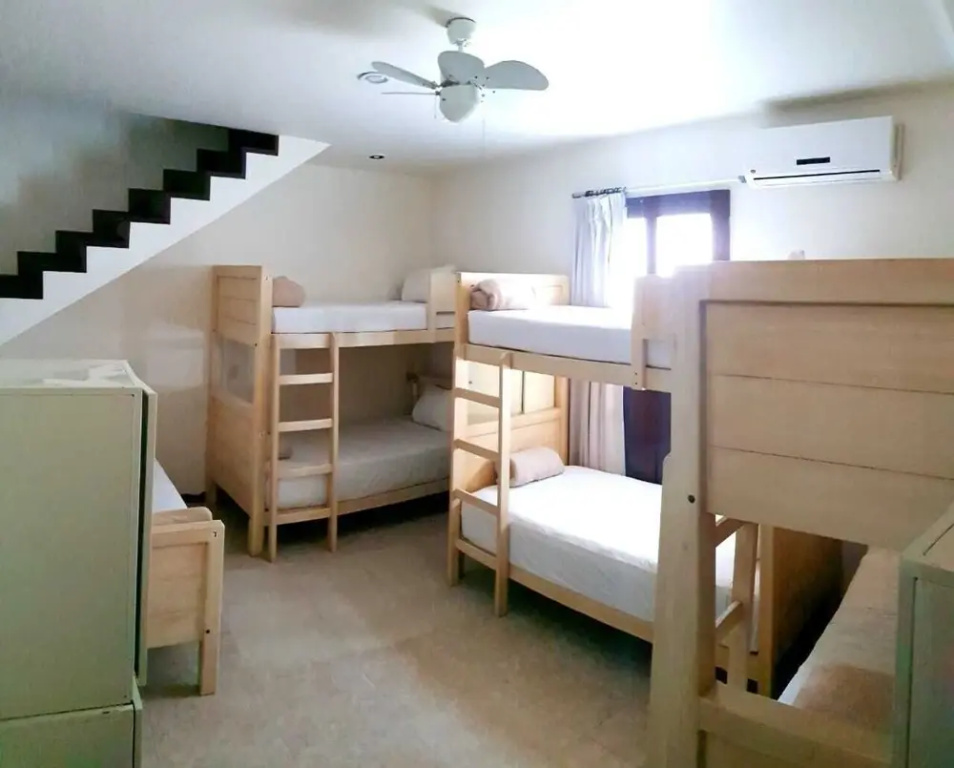 Bed in Dorm (female dorm) with balcony