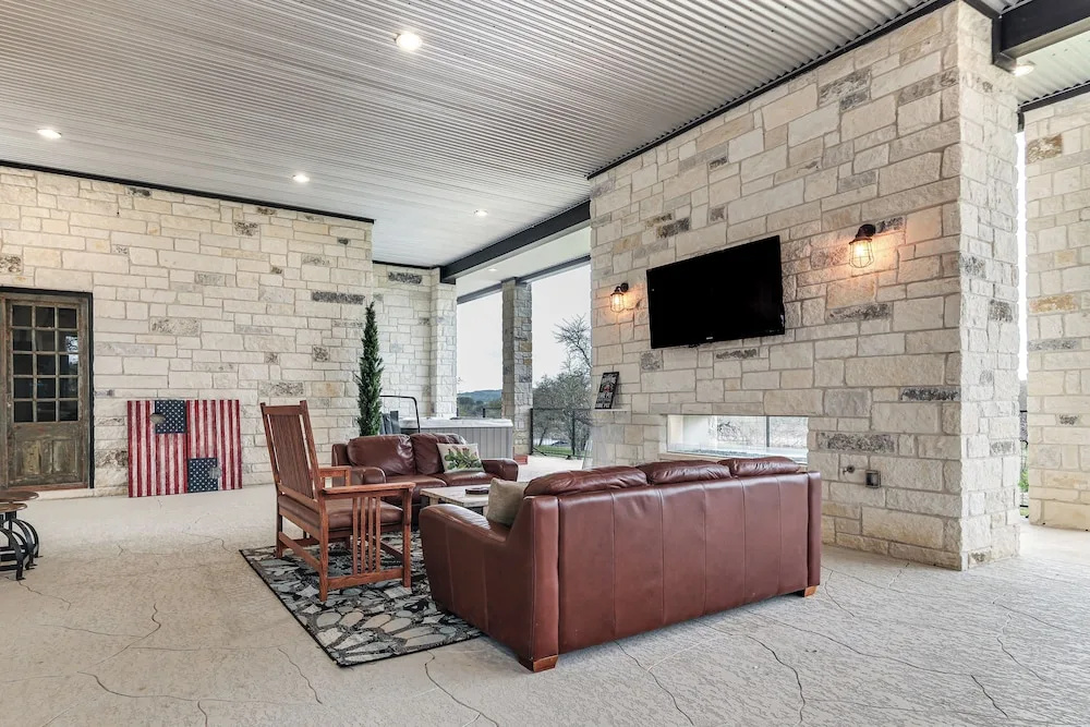 Hot Tub, Dock & View! Lakefront Marble Falls Home
