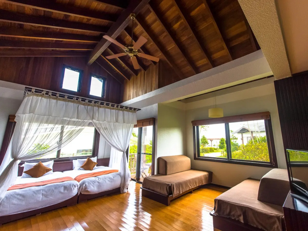 Double Cottage with sea view twin beds
