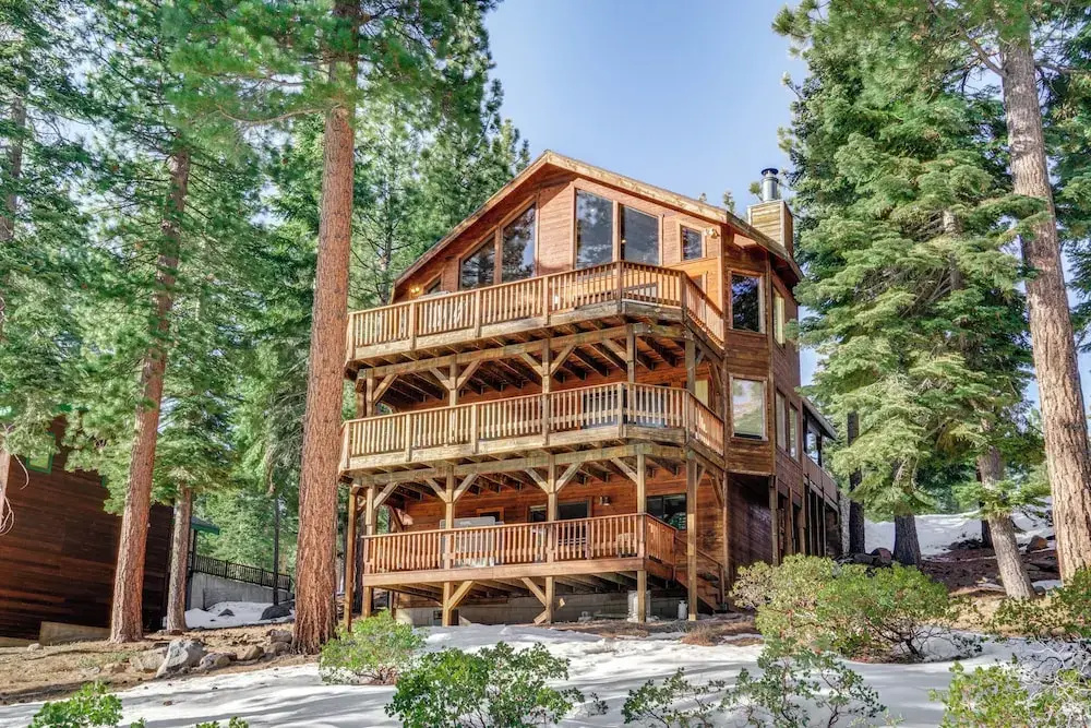 6 Mi to Ski Slopes! Family Tahoe Cabin w/ 3 Decks