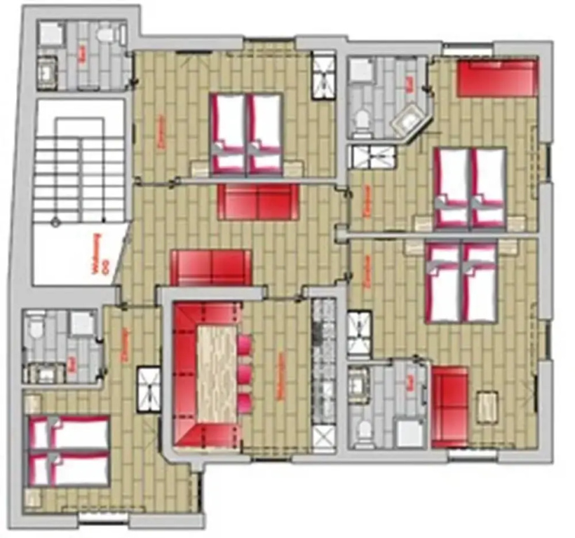 4 Bedrooms Family Apartment