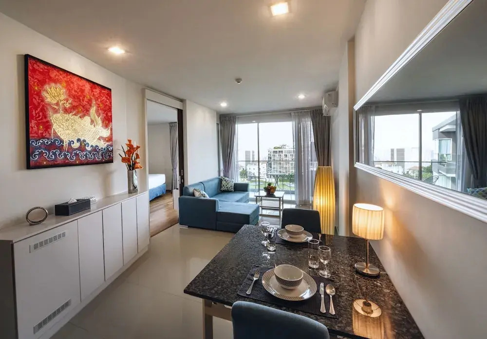 Люкс c 1 комнатой с балконом и с видом на горы в First Choice Grand Suites