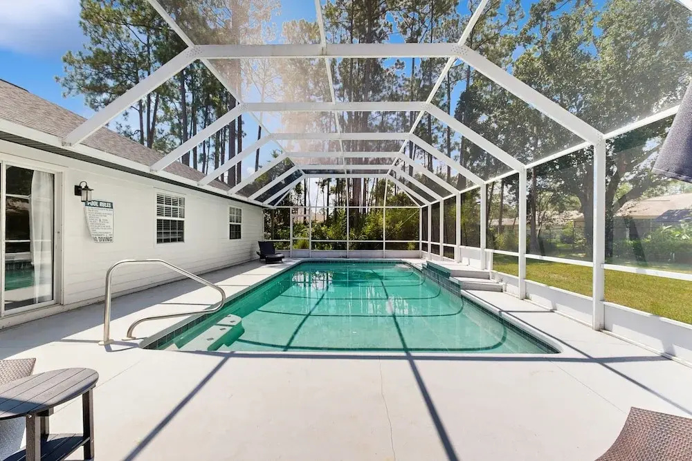 Home Near the Beach With Private Pool, Inviting Patio, Streaming & AC