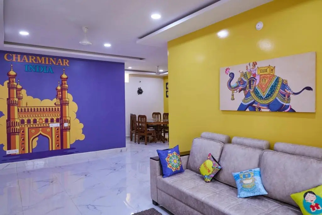 Chill place : 3 BHK with AC bedrooms and functional kitchen