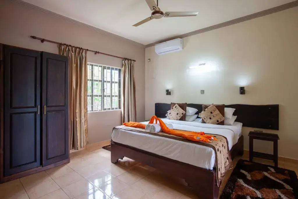 花園景高級雙人房，配備雙人床