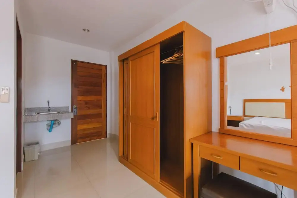 Двухместная студия с балконом двуспальная кровать в Kataonsea Bungalows