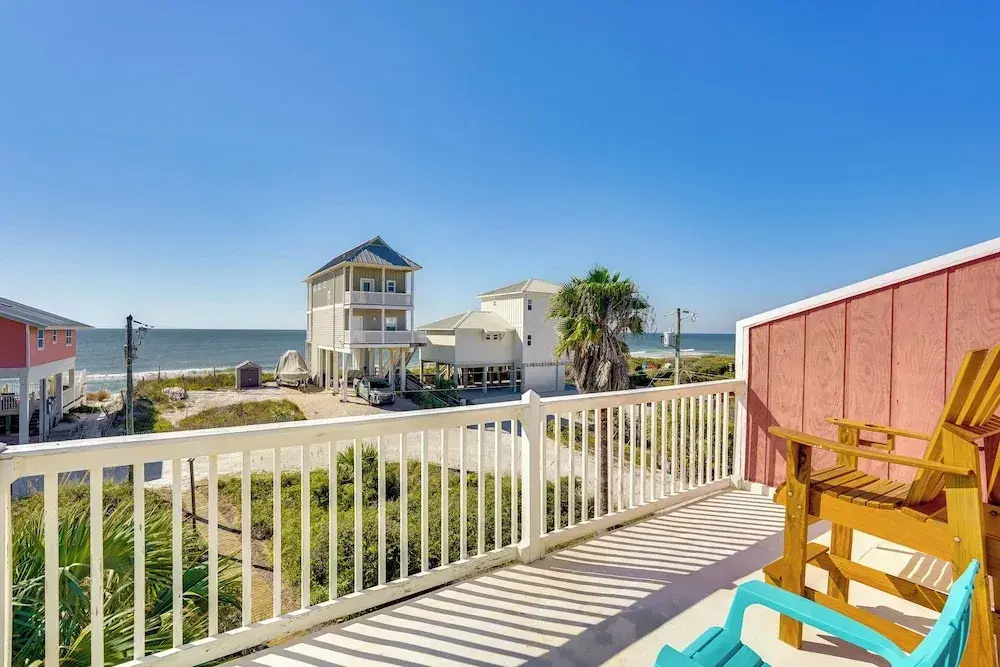 Walk to Shore: Ocean View Cape San Blas Townhome