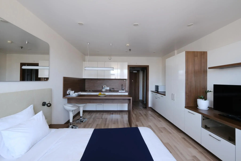 Двухместные апартаменты c 1 комнатой (двуспальная кровать) в Comfort-Apart