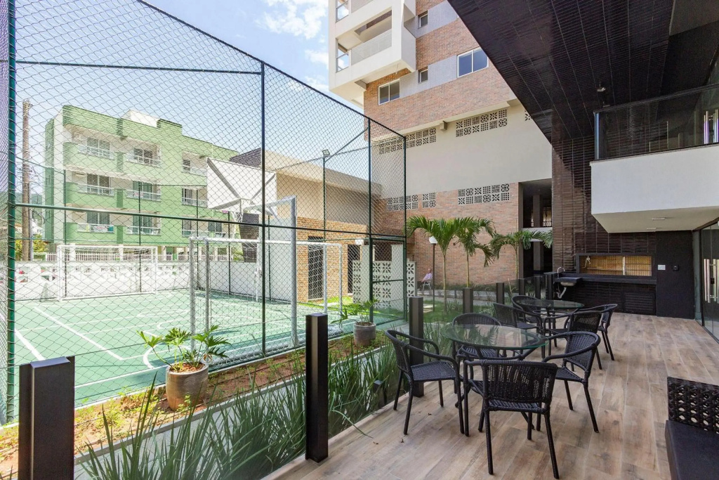 Terrazzo Club Residence 407-B - Apartamento em Bombas - Edifício com Jacuzzi - Piscina - Quadra Poliesportiva