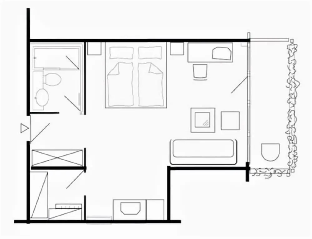 Double Junior Suite with balcony and with mountain view (full double bed)