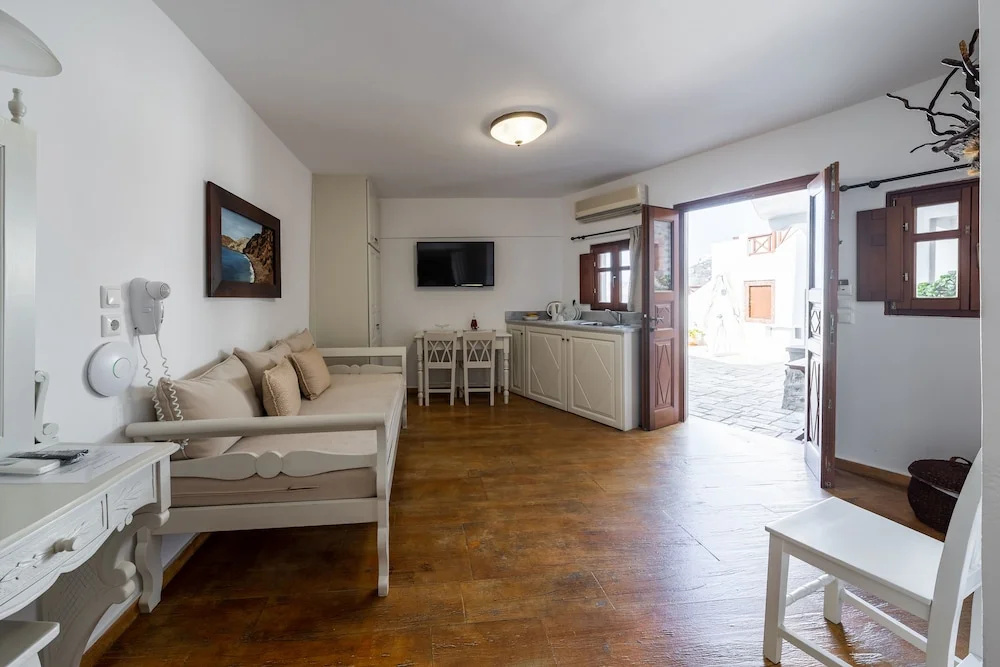 Studio with courtyard view