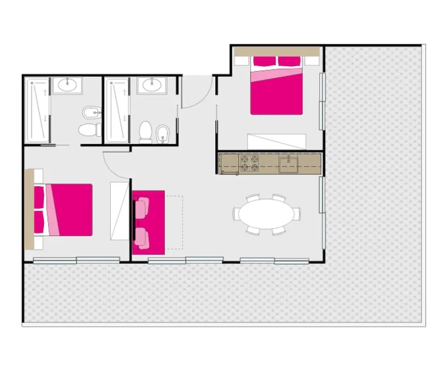 2 Bedrooms Prestige Apartment with sea view