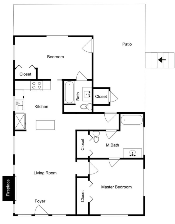 Restored 1920s Home 2 Bedrooms 2 Bathrooms Home