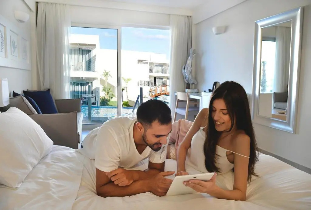 經典雙人房，配有雙人床